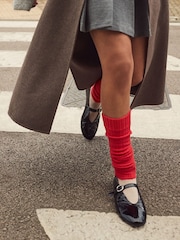 Red Ribbed Leg Warmers 1 Pack - Image 3 of 6