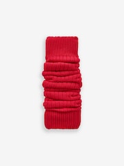 Red Ribbed Leg Warmers 1 Pack - Image 4 of 6