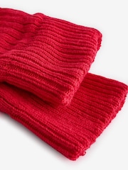 Red Ribbed Leg Warmers 1 Pack - Image 5 of 6