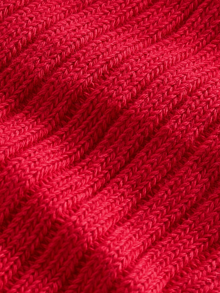 Red Ribbed Leg Warmers 1 Pack - Image 6 of 6