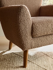 Teddy Boucle Mink Natural Wilson II Highback Grande Armchair - Image 2 of 7