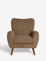 Teddy Boucle Mink Natural Wilson II Highback Grande Armchair - Image 3 of 7