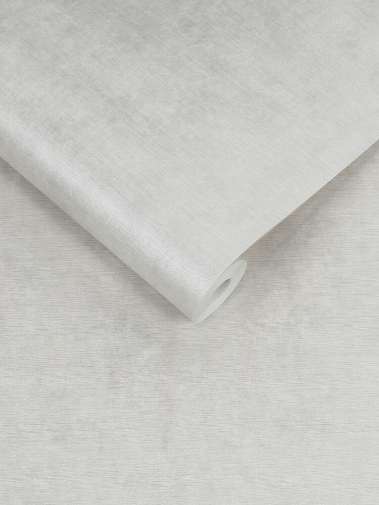 Graham & Brown White Obassia Silk Wallpaper Sample - Image 3 of 3