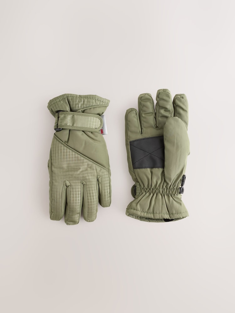 Khaki Green Ski Gloves (3-16yrs) - Image 1 of 1