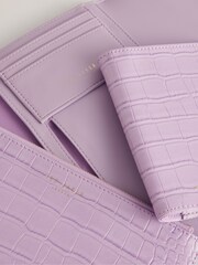 Ted Baker Purple Abbiiss Croc Effect Travel Wallet - Image 4 of 4
