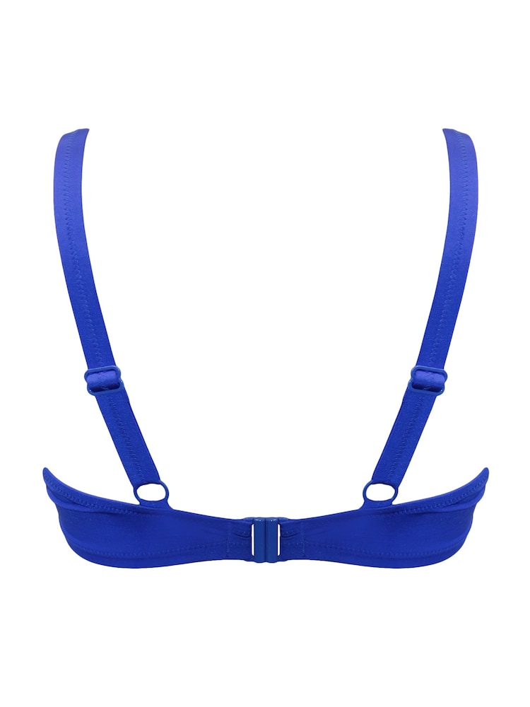 Pour Moi Blue Non Padded Underwired Samoa Bikini Top - Image 4 of 4