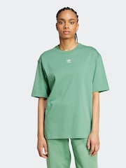 adidas Originals Green Boyfirend 100% Cotton Essential T-Shirt - Image 1 of 7