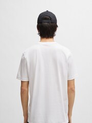 HUGO White Logo Label 100% Cotton Jersey T-Shirt - Image 2 of 5