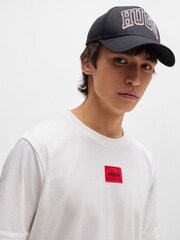 HUGO White Logo Label 100% Cotton Jersey T-Shirt - Image 4 of 5
