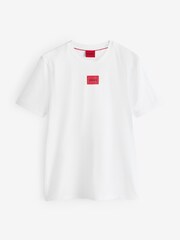 HUGO White Logo Label 100% Cotton Jersey T-Shirt - Image 5 of 5