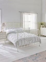 Shabby Chic by Rachel Ashwell® Cream Violette Metal Bed - Image 1 of 4