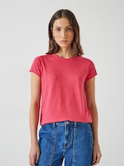 Hush Pink Slim Fit 100% Cotton Crew T-Shirt - Image 1 of 5