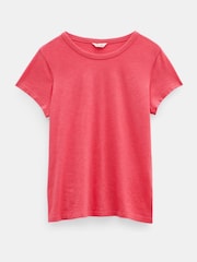 Hush Pink Slim Fit 100% Cotton Crew T-Shirt - Image 5 of 5
