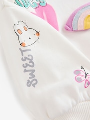 White 100% Cotton Sweatshirt And Joggers Set (3mths-7yrs) - Image 10 of 10