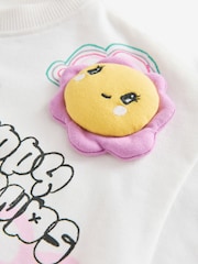 White 100% Cotton Sweatshirt And Joggers Set (3mths-7yrs) - Image 8 of 10