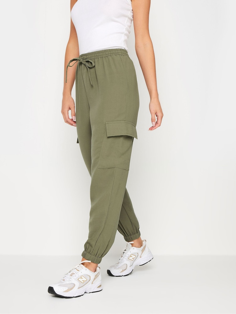 PixieGirl Petite Khaki Green Utility Cargo Trousers - Image 2 of 5