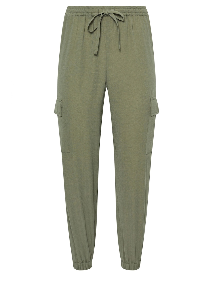 PixieGirl Petite Khaki Green Utility Cargo Trousers - Image 5 of 5