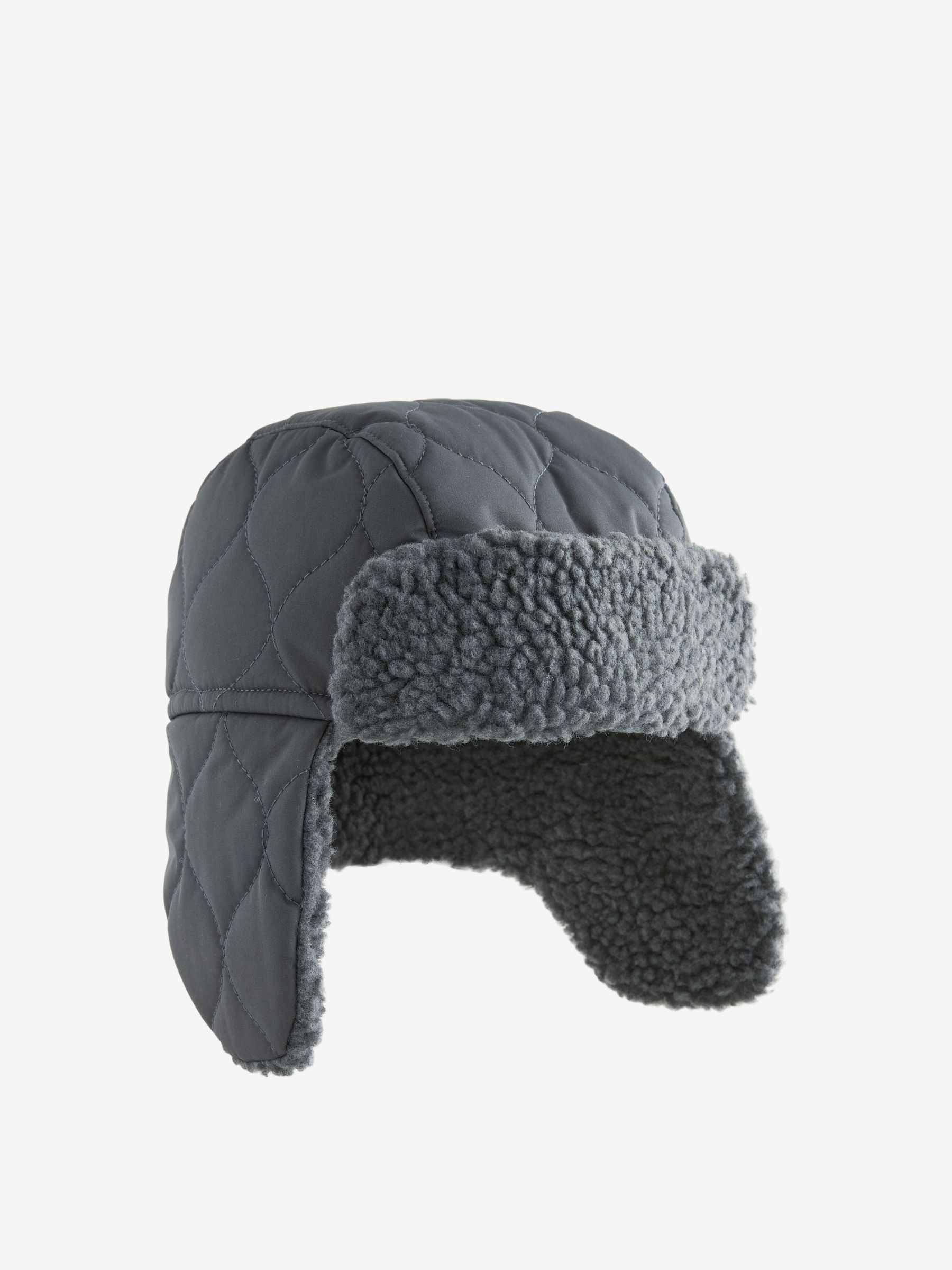 Buy Charcoal Grey Quilted Trapper Hat 3mths 16yrs from Next USA