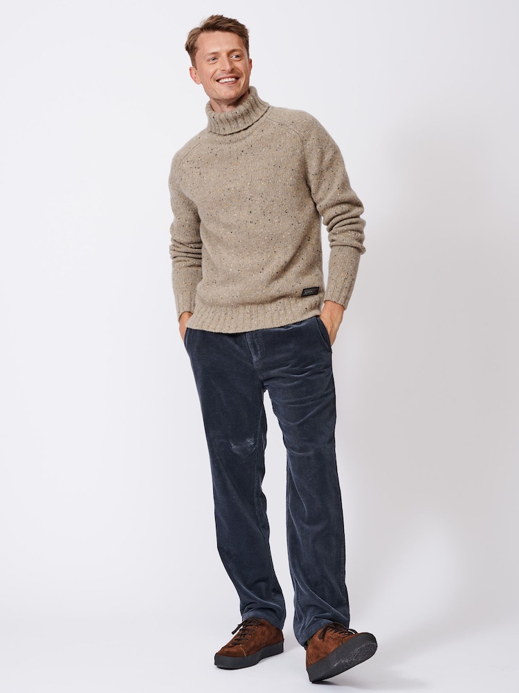 Aubin Brancaster Donegal Brown Wool Roll Neck - Изображение 2 из 8