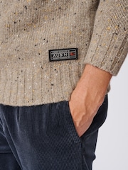 Aubin Brancaster Donegal Brown Wool Roll Neck - Изображение 4 из 8