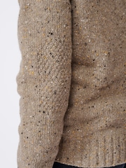 Aubin Brancaster Donegal Brown Wool Roll Neck - Изображение 5 из 8