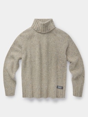 Aubin Brancaster Donegal Brown Wool Roll Neck - Изображение 6 из 8