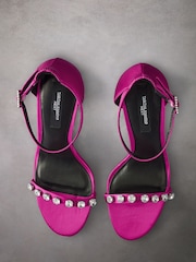 Pink Tabitha Simmons Katie Jewelled Sandals - Image 11 of 18