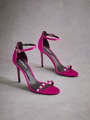 Pink Tabitha Simmons Katie Jewelled Sandals - Image 9 of 18