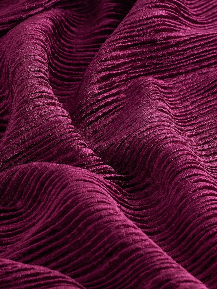 Burgundy Red Long Sleeve Velvet Maxi Dress - Image 7 of 9