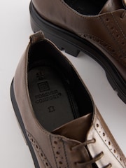 Brown Forever Comfort® Leather Cleat Brogue Lace-Up Shoes - Image 8 of 11