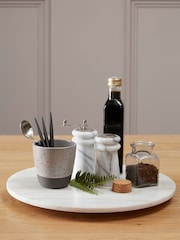 Maison by Premier White Round Marble Lazy Susan - Image 1 of 6