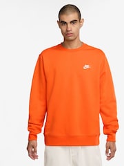 Nike Safety Orange Club Crew Sweatshirt - Image 1 of 3