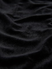 Black Diamante Long Sleeve Velvet Bow  Mini Dress - Image 5 of 5