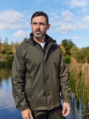 Mountain Warehouse Khaki Green Pakka Mens Waterproof Jacket - Image 1 of 6
