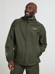 Mountain Warehouse Khaki Green Pakka Mens Waterproof Jacket - Image 2 of 6