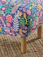 Lucy Tiffney Navy Ditsy Floral Accent Chair - Image 2 of 8