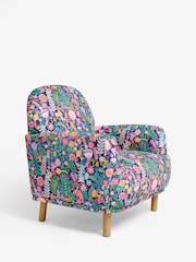 Lucy Tiffney Navy Ditsy Floral Accent Chair - Image 3 of 8