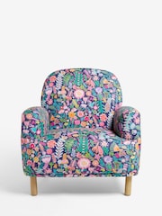 Lucy Tiffney Navy Ditsy Floral Accent Chair - Image 5 of 8
