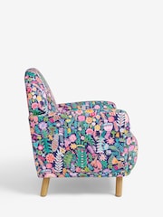 Lucy Tiffney Navy Ditsy Floral Accent Chair - Image 6 of 8