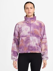 Nike Pink Pink One Therma-Fit Half Zip Printed Cosy Fleece - Image 1 of 3