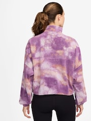 Nike Pink Pink One Therma-Fit Half Zip Printed Cosy Fleece - Image 2 of 3