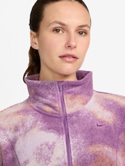 Nike Pink Pink One Therma-Fit Half Zip Printed Cosy Fleece - Image 3 of 3