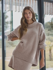 Neutral Premium Wool Blend Co-ord Soft Touch Knitted Jumper - Image 1 of 2