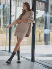 Neutral Premium Wool Blend Co-ord Soft Touch Knitted Jumper - Image 2 of 2