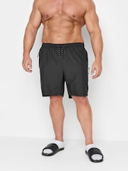 BadRhino Big & Tall Black Plain Cargo Swim Shorts - Image 2 of 5
