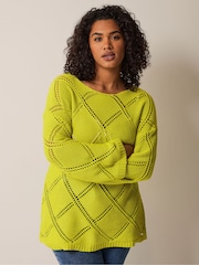 Evans Diamond Pointelle Jumper - Image 1 of 5