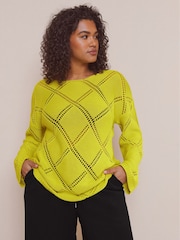 Evans Diamond Pointelle Jumper - Image 2 of 5