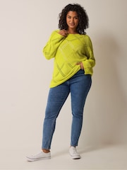 Evans Diamond Pointelle Jumper - Image 3 of 5
