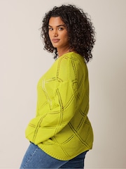 Evans Diamond Pointelle Jumper - Image 4 of 5