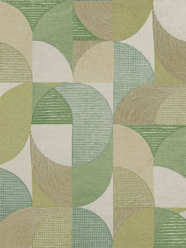 Graham & Brown Green Stitch Craze Wallpaper Sample - Image 2 of 3